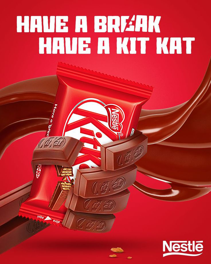 KitKat brand ad mockup