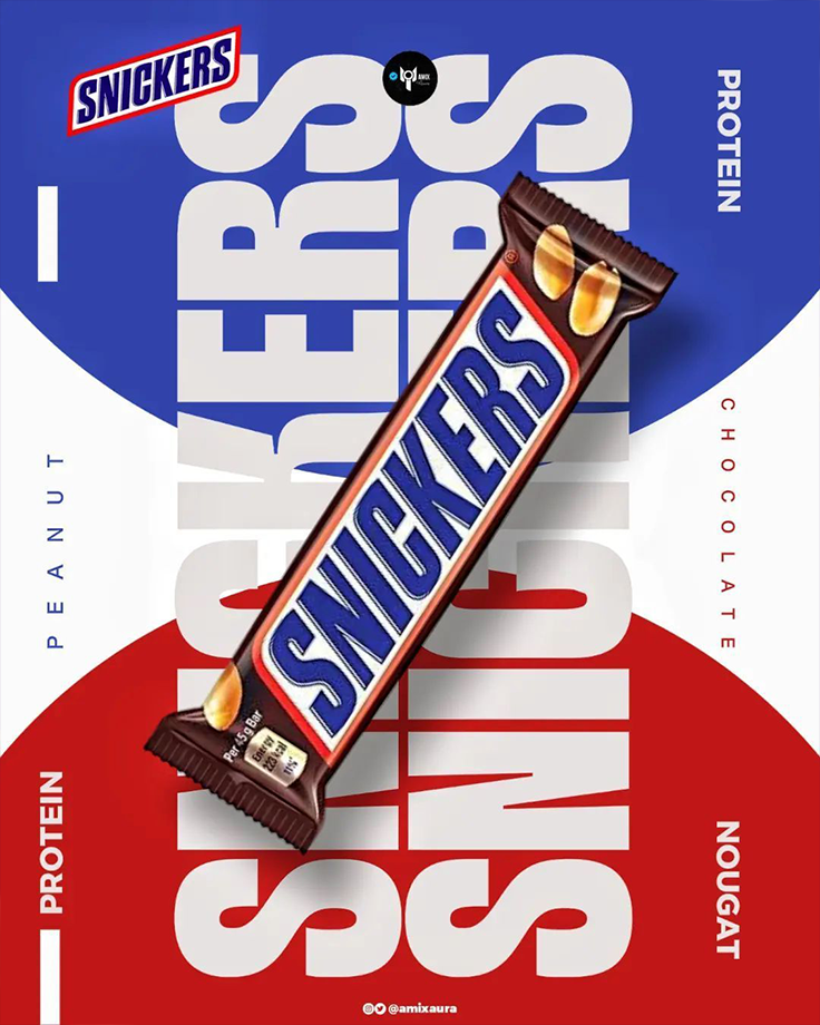 Snickers cinematic ad mockup